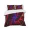 Designart 'Purple & Red Entanglement Abstract' Modern & Contemporary Bedding Set - Duvet Cover & Shams